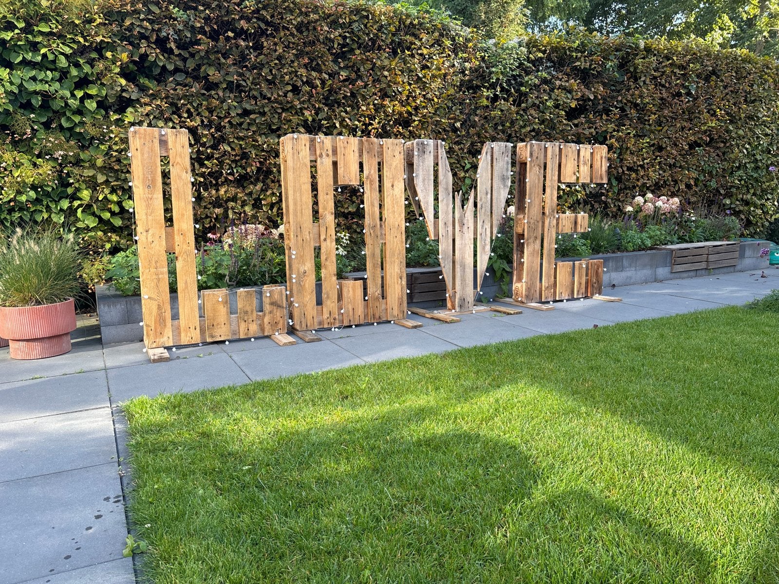 Grote LOVE letters van pallets - Perfect voor bruiloft, Ophalen, Hout, Gebruikt, Landelijk
