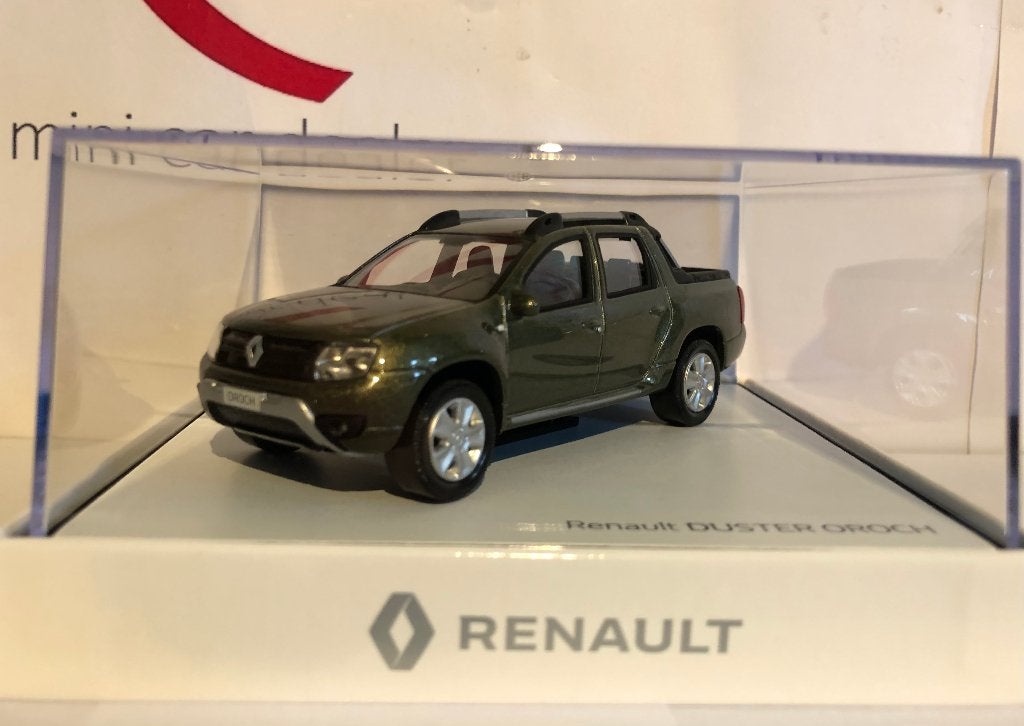 Norev 1:43 Renault Duster Oroch 2015 donkergroen metallic, Ophalen of Verzenden, Nieuw, Auto, Norev