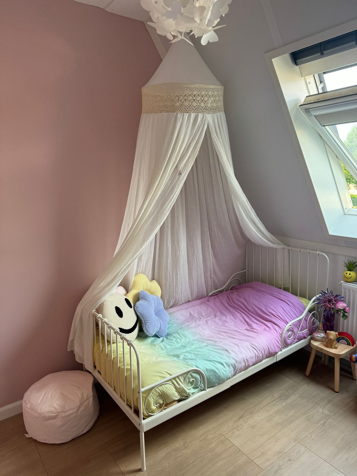 IKEA Minnen bed, 90 cm, Eenpersoons, Wit, Ophalen of Verzenden