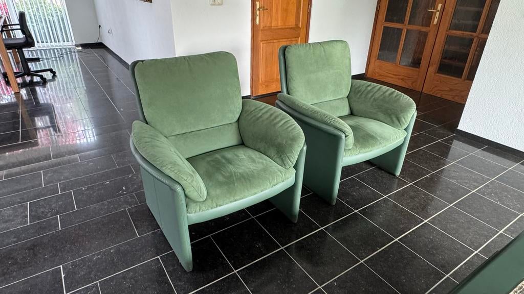Nieuw staat Leolux Catalpa fauteuils - leer en alcantara, Ophalen, Gebruikt, Leer, Catalpa