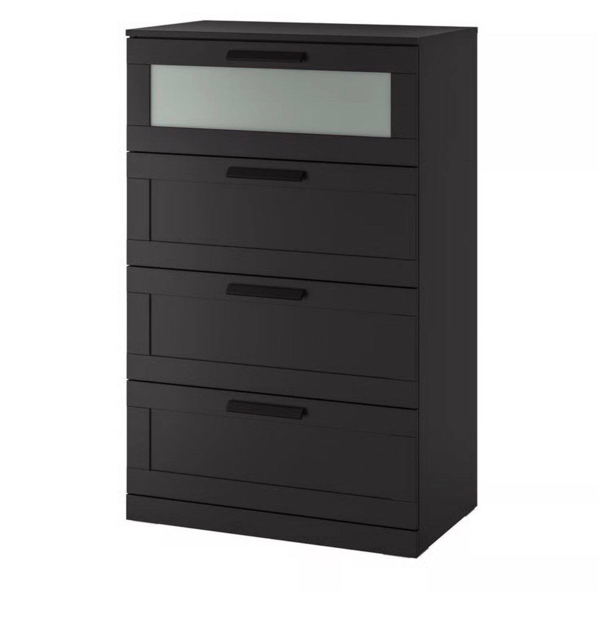 IKEA MALM Ladekast Zwartbruin met 4 Laden, Gebruikt, 100 tot 150 cm, 3 of 4 laden, 25 tot 50 cm