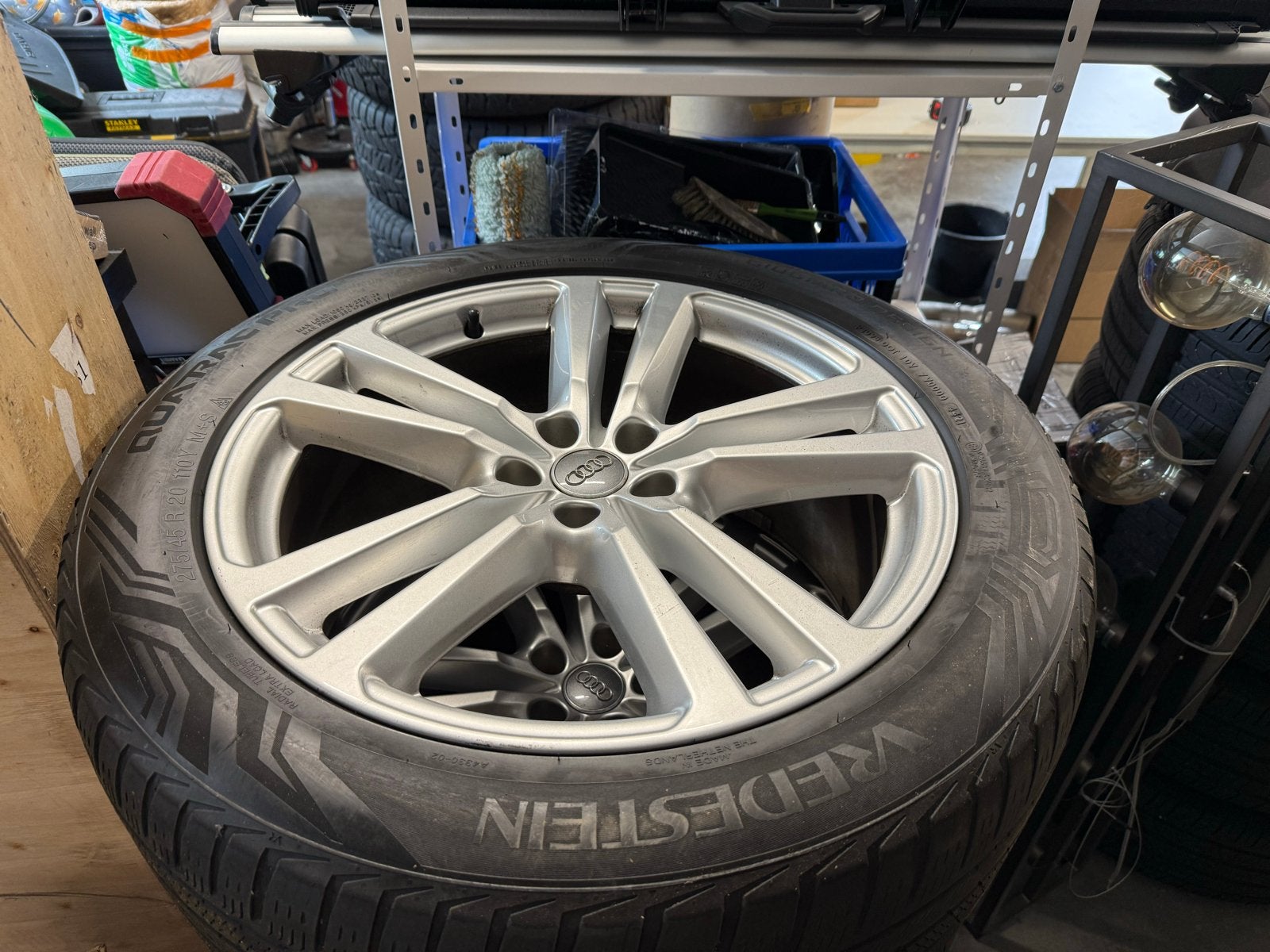 20 inch velgen met banden voor Audi Q7, Auto-onderdelen, Banden en Velgen, Ophalen, Gebruikt, 275 mm, Banden en Velgen