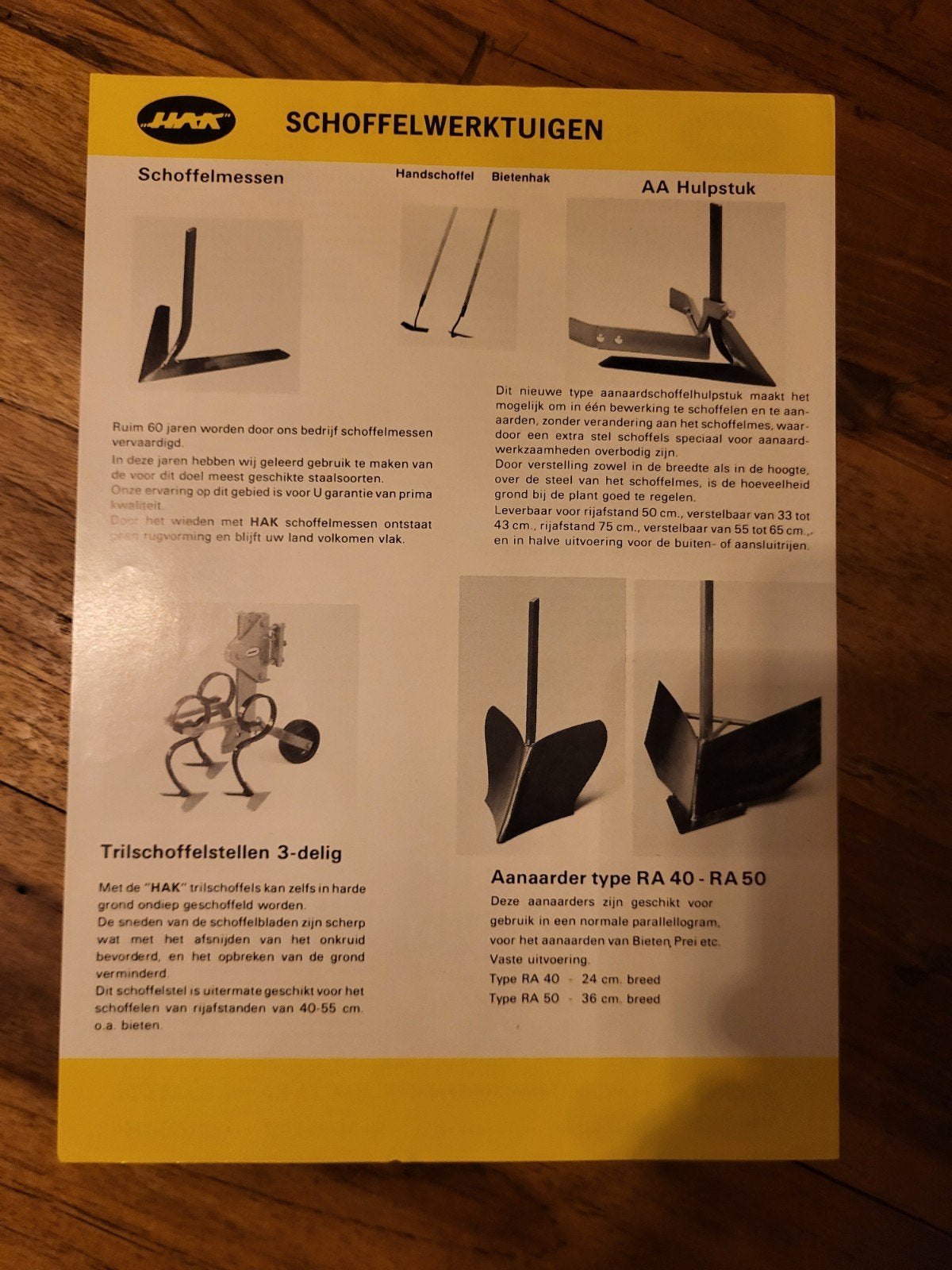 tractor folder HAK schoffelwerktuigen, Ophalen of Verzenden
