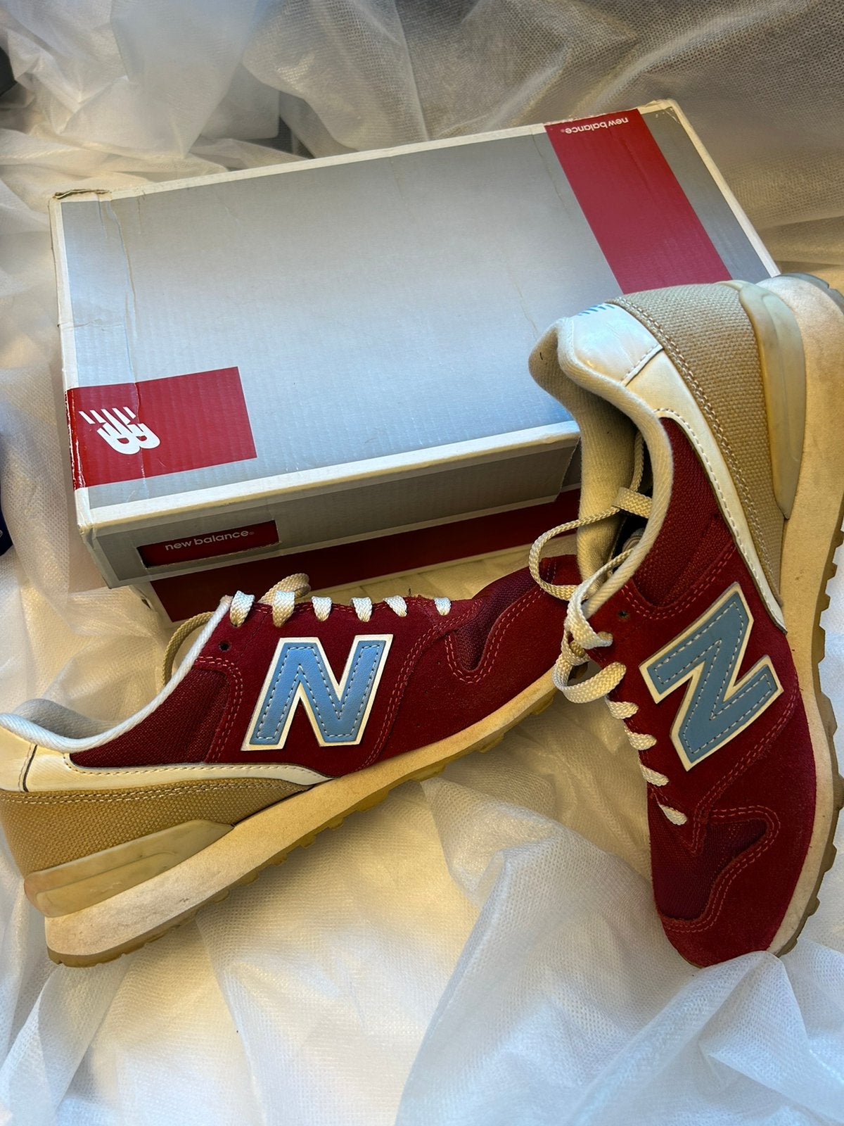 Original New Balance Sneakers, Ophalen of Verzenden, Zo goed als nieuw, Rood, Sneakers of Gympen