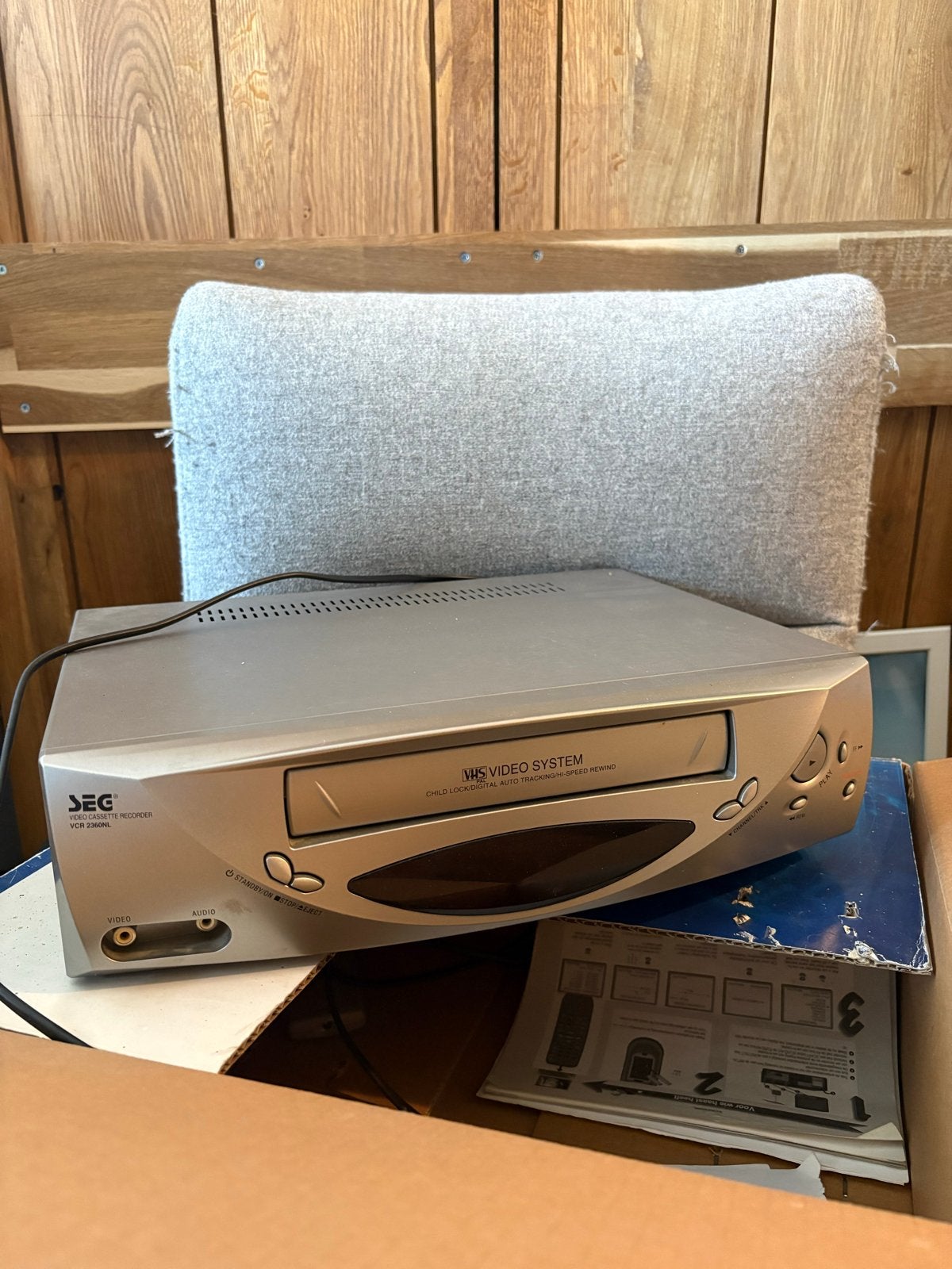 SEG VHS Videorecorder VCR2360NL met afstandsbediening, Audio, Tv en Foto, Videospelers, Gebruikt, VHS-speler of -recorder, Ophalen