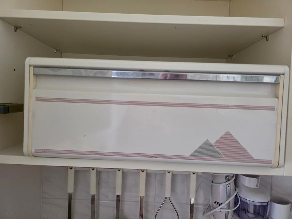 Vintage Brabantia Broodtrommel - Wit met Retro Design, Ophalen of Verzenden