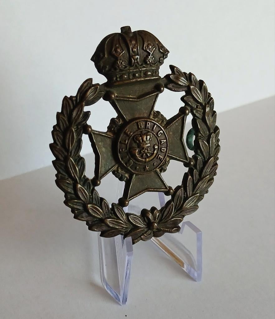Rifle Brigade Militia Battalions Cap Badge, Verzamelen, Ophalen of Verzenden, Landmacht, Engeland, Embleem of Badge