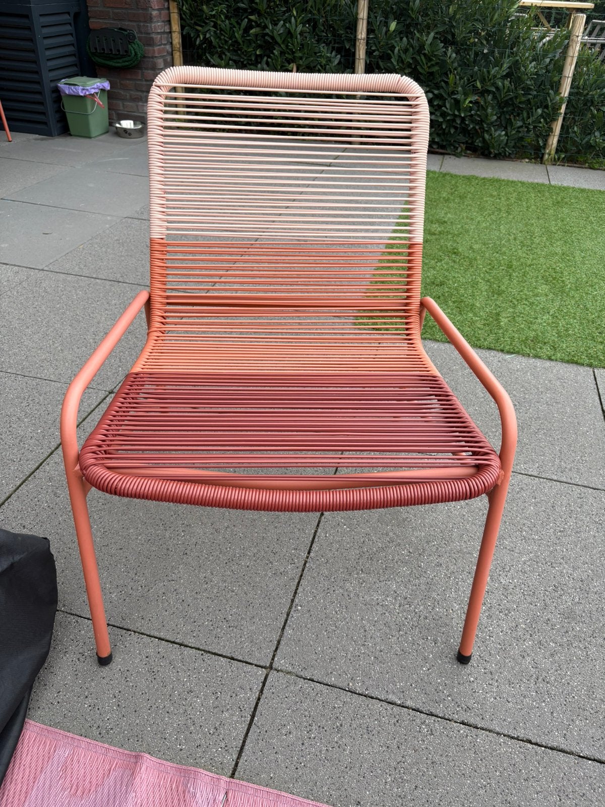 2x tuinstoel Ella terracotta Karwei, Ophalen of Verzenden, Zo goed als nieuw, Twee