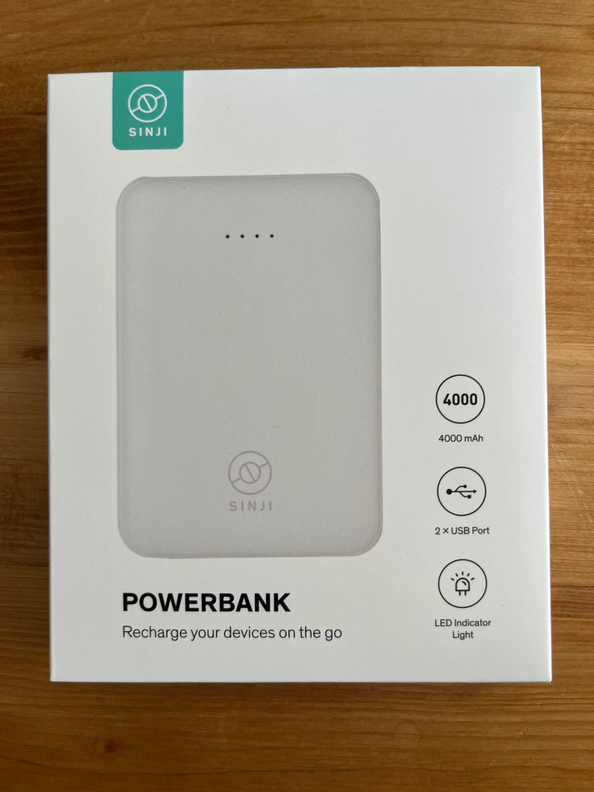 Partij: 50x SINJI Powerbank - 4000 mAh - wit - Nieuw, Ophalen, Nieuw