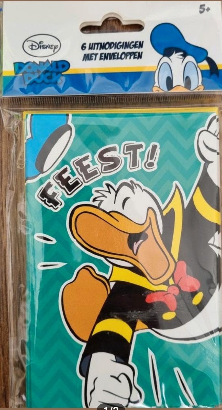 Donald Duck Feest Uitnodigingen met Enveloppen (6 stuks), Hobby en Vrije tijd, Feestartikelen, Ophalen of Verzenden