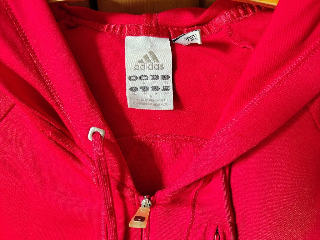 Rood jack van Adidas Clima 365, maat S, Kleding | Dames, Sportkleding, Gedragen, Fitness of Aerobics, Maat 36 (S), Rood, Ophalen of Verzenden