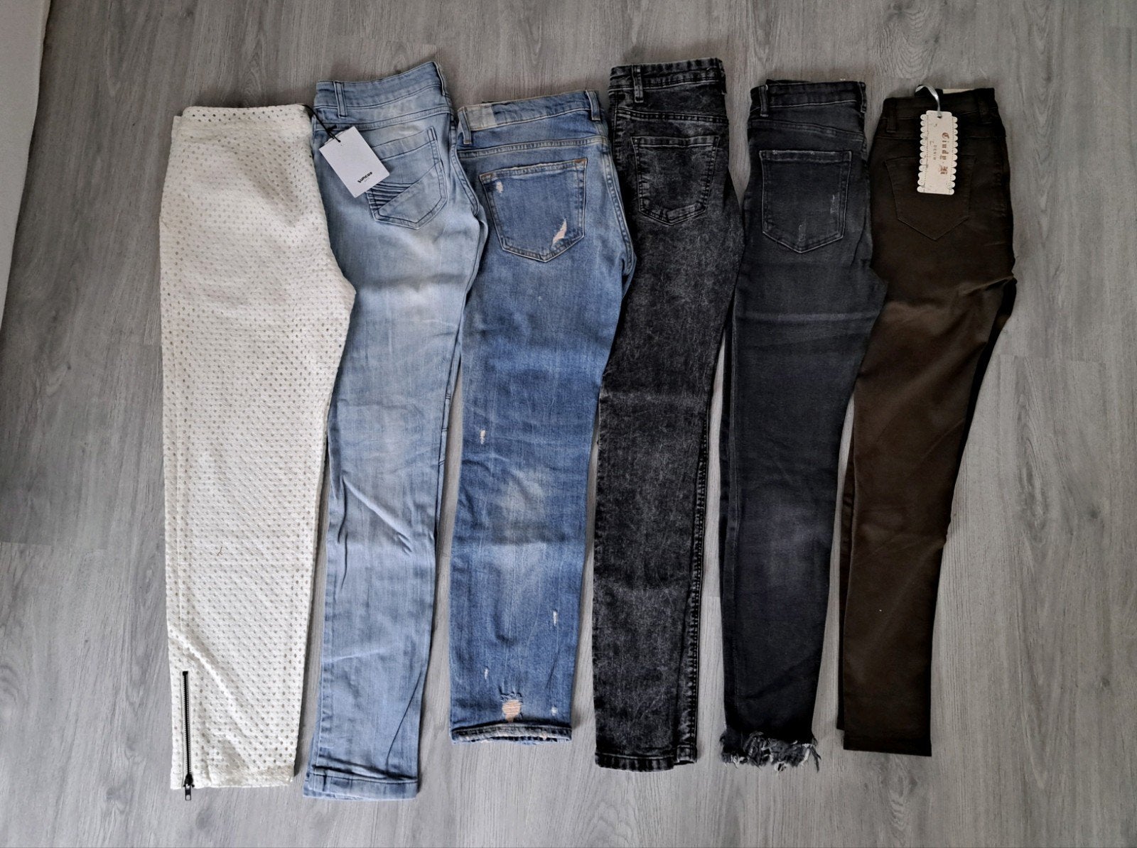 moderne pakket broeken jeans merkkleding maat 36 s, Ophalen of Verzenden, Zo goed als nieuw, Maat 36 (S)