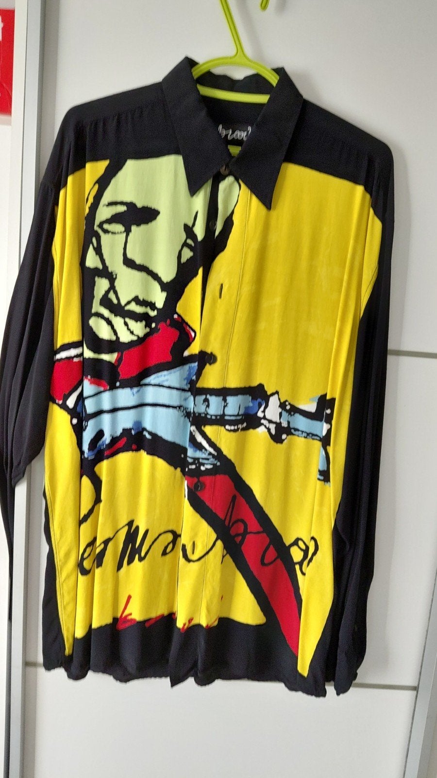 Brood overhemd met kunstprint, Kleding | Heren, Geel, Zo goed als nieuw, Halswijdte 41/42 (L), Brood