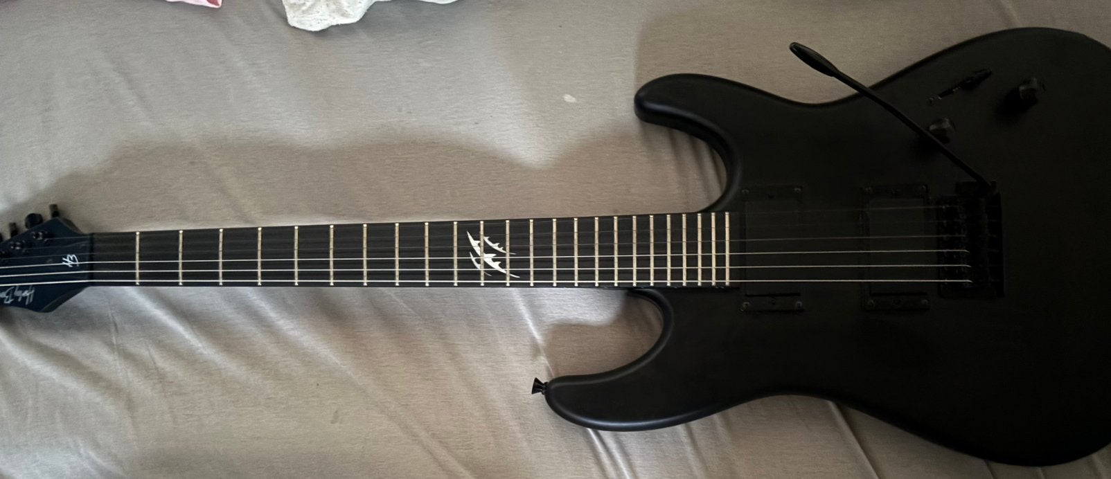 Harley benton hwy-25BKS superstrat hh met= tas, strap, picks, Ophalen of Verzenden, Nieuw, Solid body, Overige merken