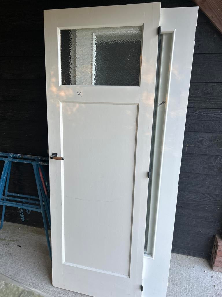 Binnendeuren stompe uitvoering met glas (73x201.5 cm), Doe-het-zelf en Verbouw, Deuren en Horren, Gebruikt, Minder dan 80 cm, Binnendeur