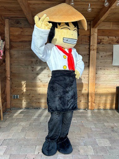 Mooi mascotte kostuum van kok, slechts 30 euro per dag, Ophalen, Zo goed als nieuw, Carnaval