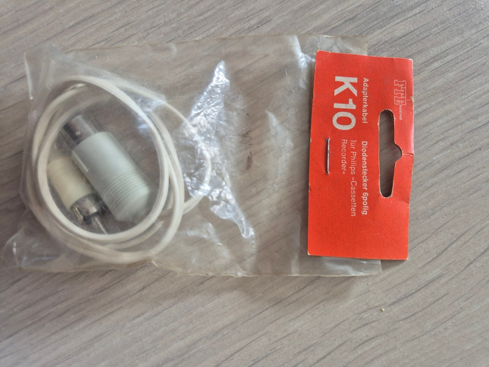Adapterkabel K10 Diode 6-polig voor Philips cassette, Ophalen of Verzenden, Nieuw, Minder dan 2 meter, Overige kabels