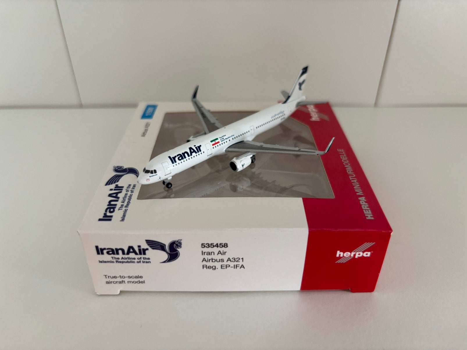 Herpa 535458 Iran Air Airbus A321 1:500, Ophalen of Verzenden, Nieuw, Schaalmodel