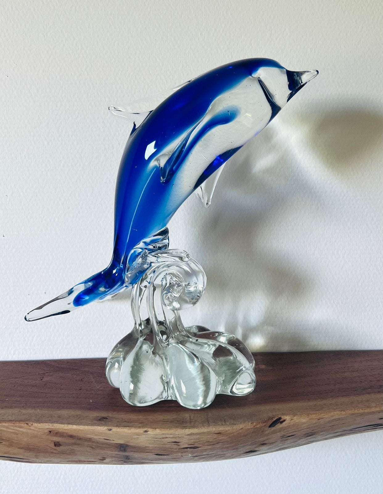 Grote glazen dolfijn op golf Murano Italy, Antiek en Kunst, Ophalen of Verzenden