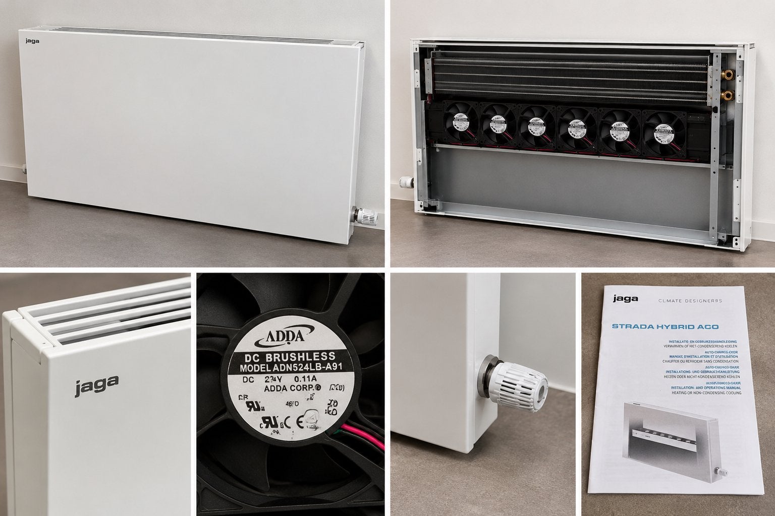 Jaga Strada Hybrid Aco Radiator 100x95 cm - Zo goed als nieu, Ophalen, Radiator, Zo goed als nieuw, 60 tot 150 cm