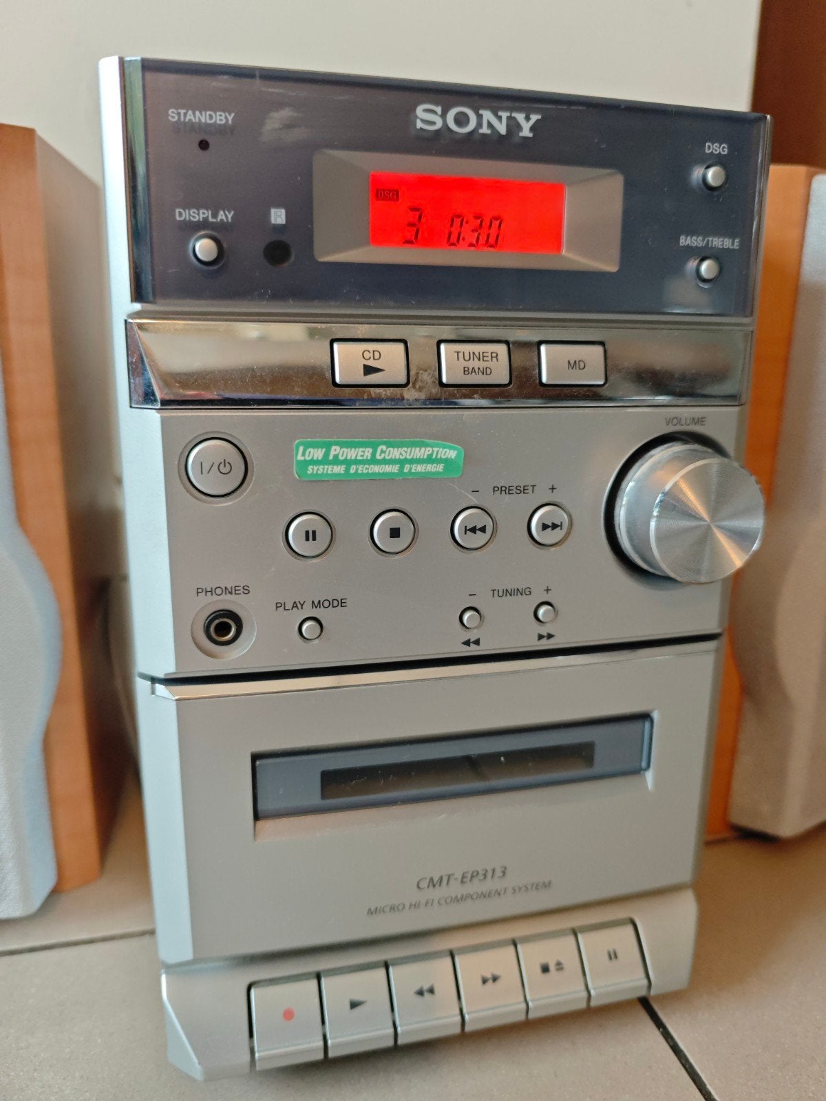 Sony Microset met CD-speler, Cassettedeck en Radio, Gebruikt, Cassettedeck, Ophalen of Verzenden, Microset