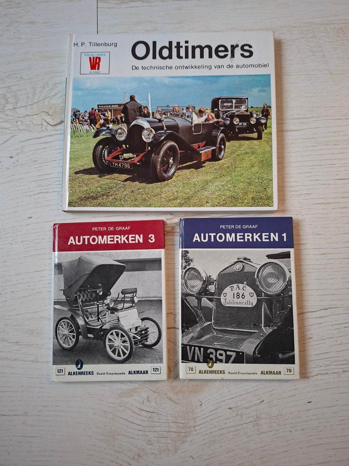 3 Boekjes Oldtimers en Automerken, Ophalen of Verzenden, Gelezen, Algemeen, H.P. Tillenburg, Peter de Graaf