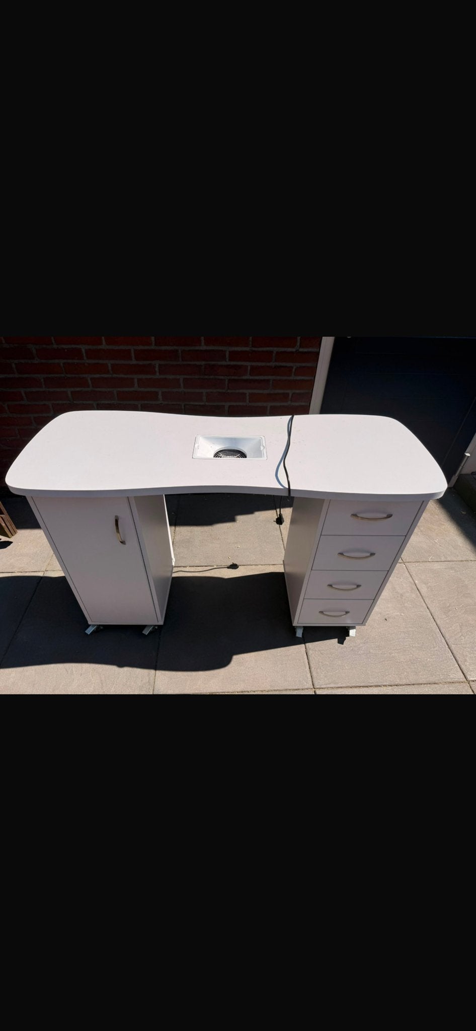 Professionele nageltafel met afzuiging, Ophalen, Kunststof, 50 tot 100 cm, 100 tot 150 cm