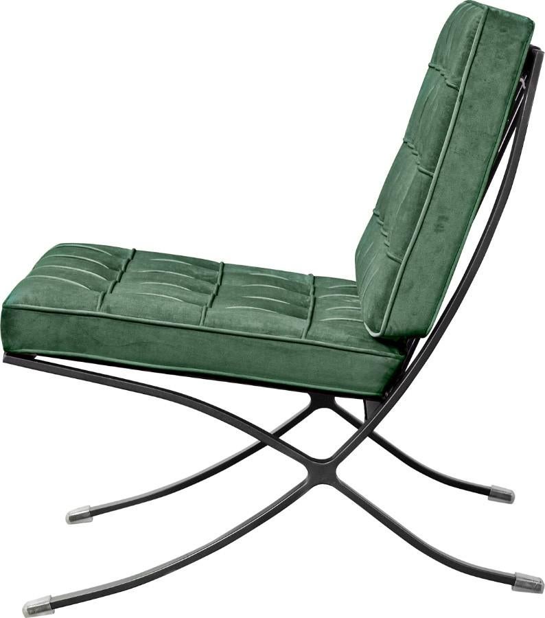 Paviljoen Fauteuil met knopen | Groen Velvet | Uitverkoop, Ophalen, Info@caveldesign.com, Minder dan 75 cm, 7775PB