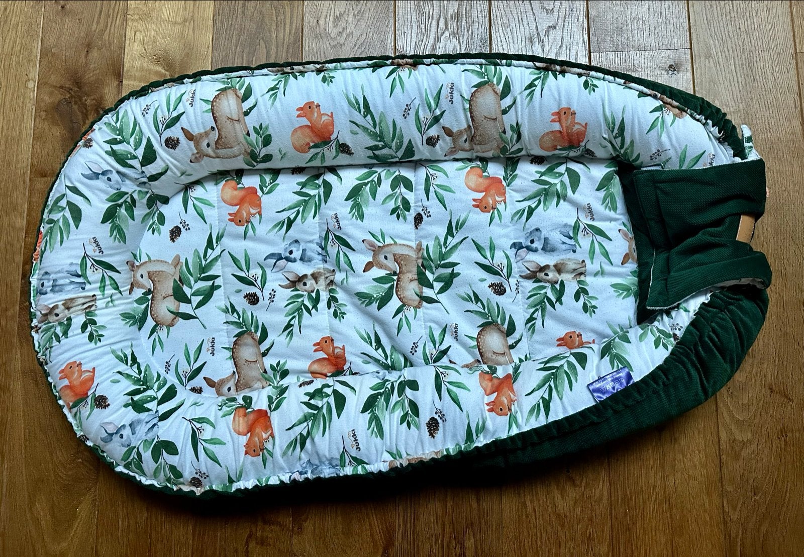 Jukki babynestje met bosdieren print, Ophalen of Verzenden, Zo goed als nieuw, Overige typen