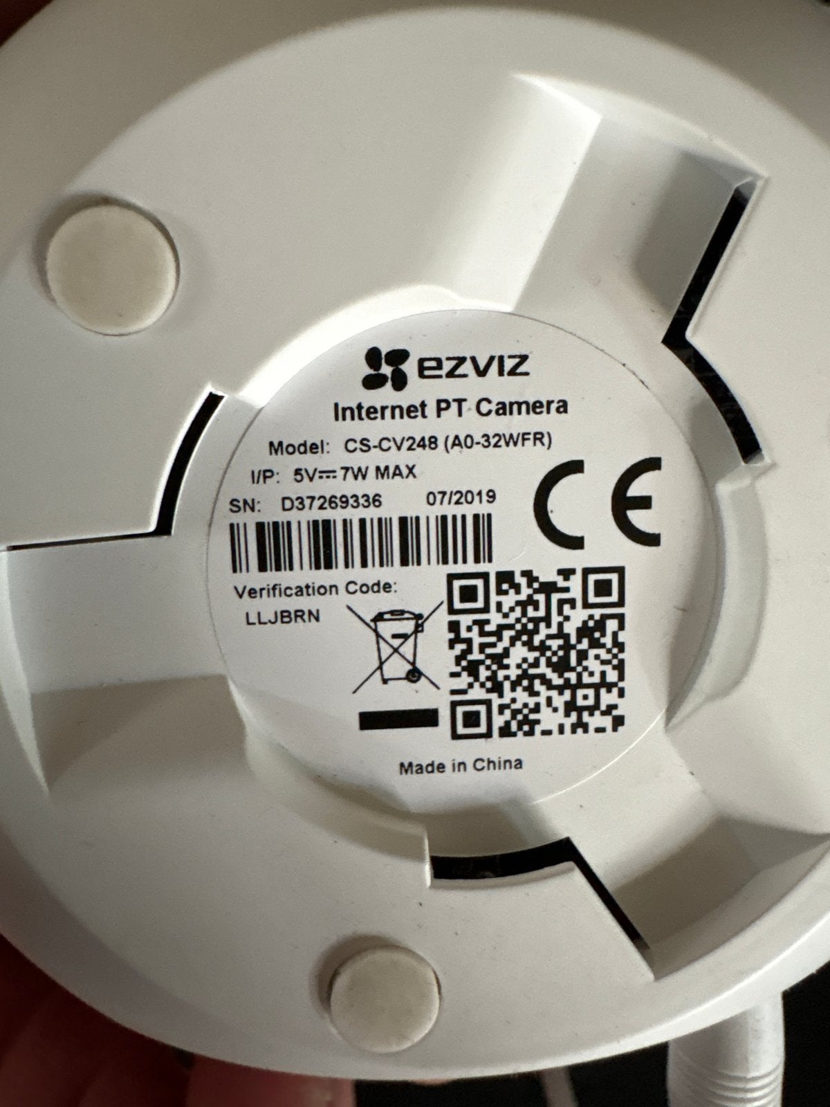 EZVIZ Internet PT Camera CS-CV248 (A0-32WFR), Ophalen of Verzenden, Gebruikt, Binnencamera