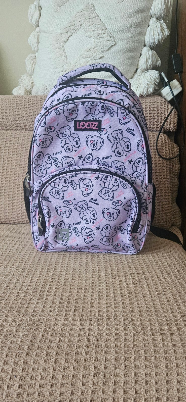 Nieuwe LOOZZ rugzak met lunchbox en gymtas - Roze beren, Sieraden, Tassen en Uiterlijk, Tassen | Rugtassen, 25 tot 40 cm, Nieuw