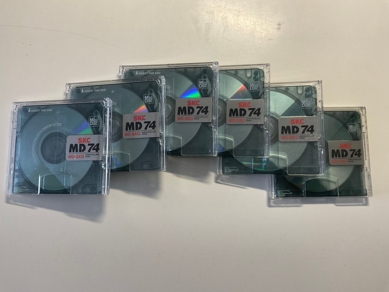 Minidisc’s. SKC MD-SXG 74.  6x als nieuw. 74 minuten, Ophalen of Verzenden, Discman