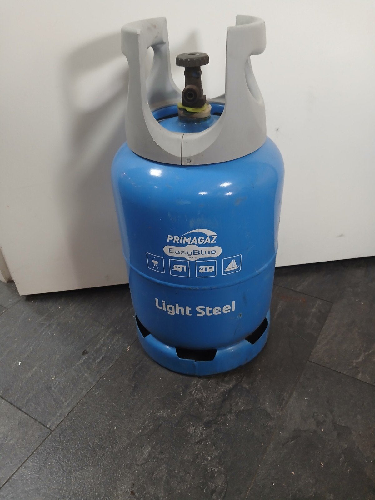 Lege Primagaz EasyBlue Light Steel gasfles, Ophalen of Verzenden, Gebruikt
