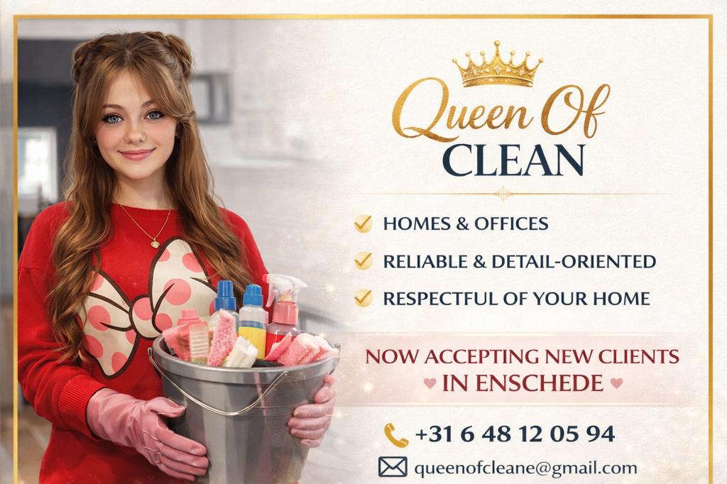 schoonmaakster in Enschede – huizen & kleine kantoren, Vacatures, Vacatures | Schoonmaak en Facilitaire diensten, Overige vormen
