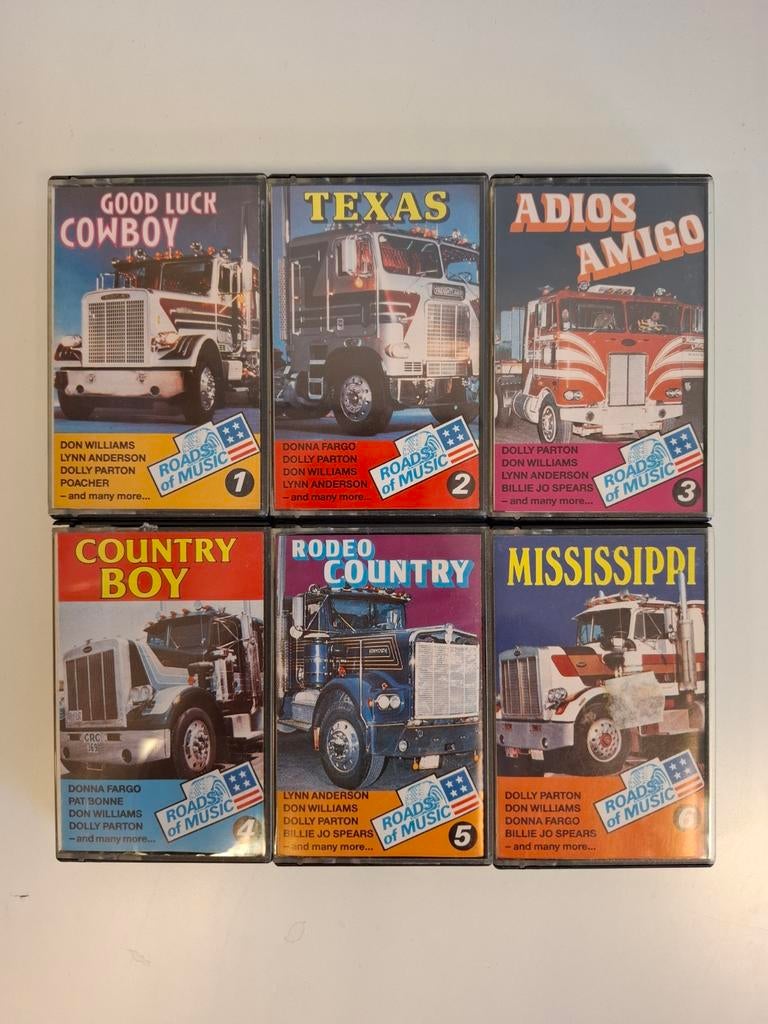 Roads of Music Cassettebandjes - Country Muziek Collectie, Cd's en Dvd's, Cassettebandjes, Gebruikt, 2 t/m 25 bandjes, Ophalen of Verzenden