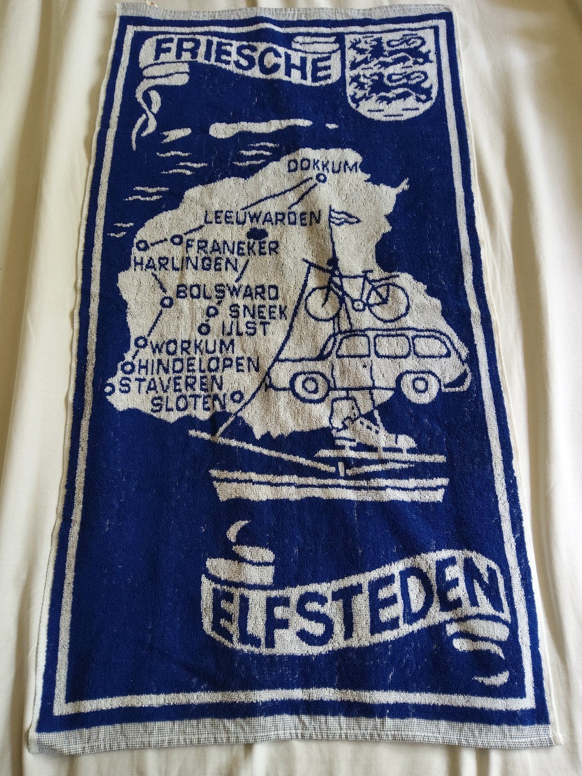 Vintage Friese Elfsteden theedoek nieuw, Ophalen of Verzenden, Gebruikt