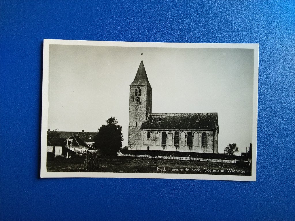 Oosterland Wieringen, Ned. Hervormde kerk. Klf, Verzenden, 1940 tot 1960, Ongelopen, Noord-Holland