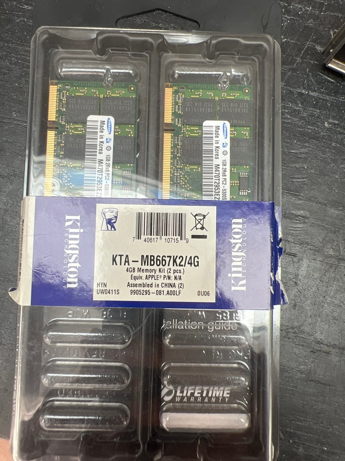 Kingston 4GB DDR2 RAM Geheugen Kit (2x 2GB) PC2-5300S, Computers en Software, RAM geheugen, Ophalen, Nieuw, DDR2, Laptop