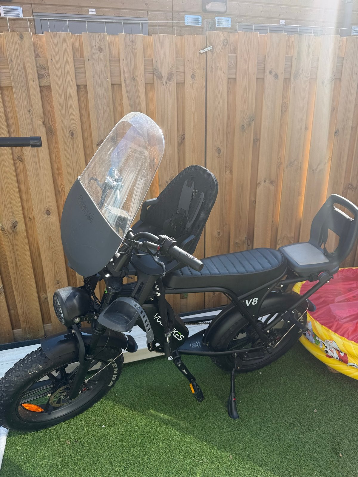 Ouxi V8 family fatbike met kinderzitjes, Zo goed als nieuw, 51 tot 55 cm, 30 tot 50 km per accu, Ophalen