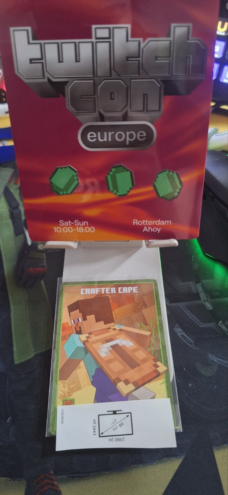 Minecraft Crafter Cape - TwitchCon Europe exclusief, Avontuur en Actie, Online, Verzenden, Nieuw