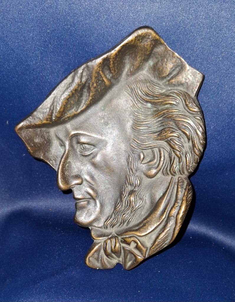 Bronzen plaquette Richard Wagner, Antiek en Kunst, Antiek | Koper en Brons, Ophalen of Verzenden