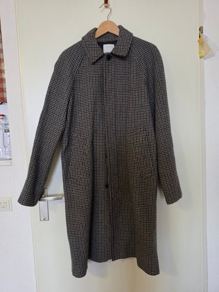 Sandro wool mix mantel jas, Maat 48/50 (M), Zwart, Ophalen of Verzenden, Zo goed als nieuw