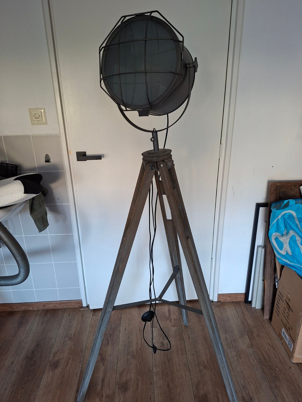 Industriële Vloerlamp met Statief - Vintage Stijl, Ophalen