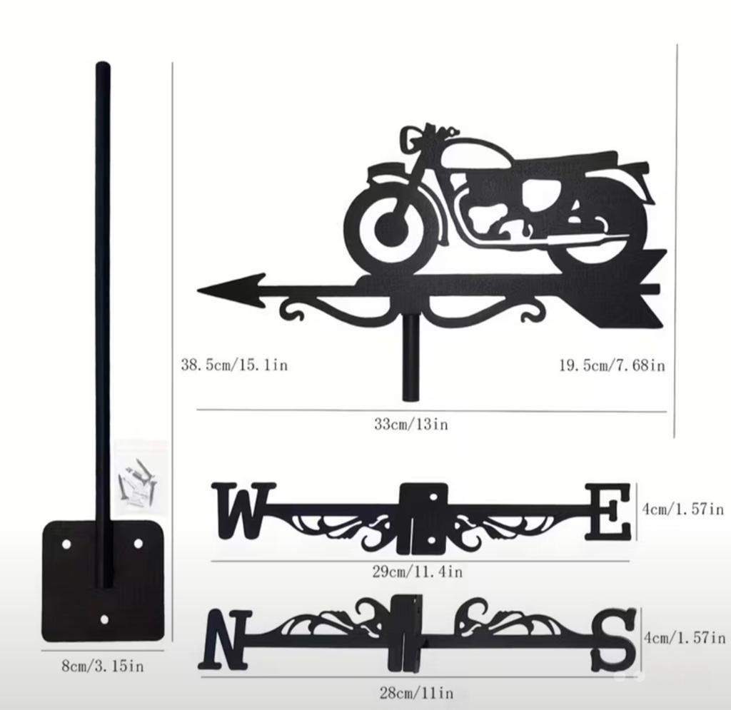 Motorfiets Weerhaan - Unieke Tuindecoratie, Tuin en Terras, Ophalen of Verzenden, Nieuw