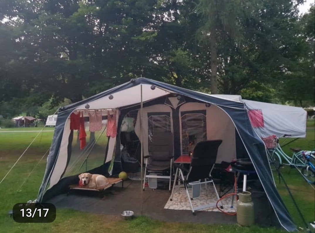 Dorema voortent met luifel maat 5, Ophalen, Gebruikt