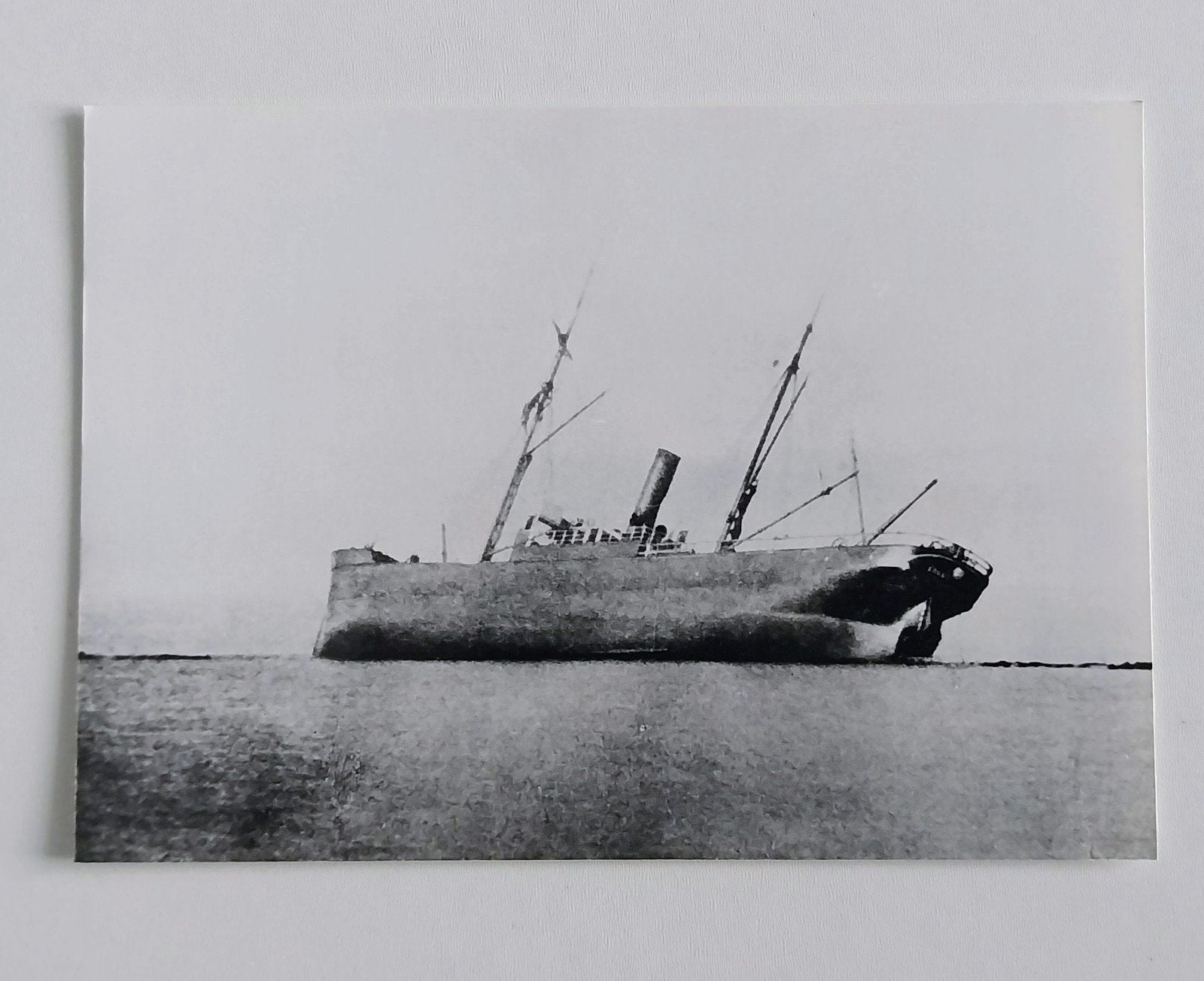 Onbekende stranding., Verzamelen, Scheepvaart, Ophalen of Verzenden, Kaart, Foto of Prent