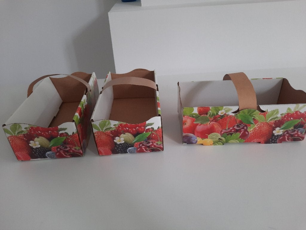 drie kartonnen bakjes voor het plukken van bessen, Ophalen of Verzenden, Nieuw