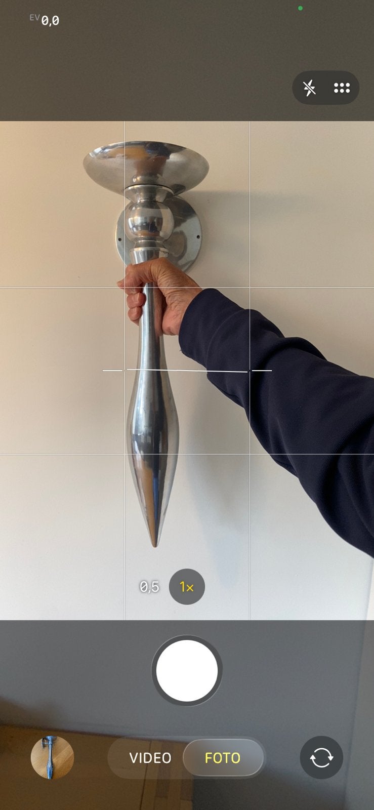 Wand kandelaar van Aluminium., Huis en Inrichting, Woonaccessoires | Kandelaars en Kaarsen, Ophalen of Verzenden, Metaal