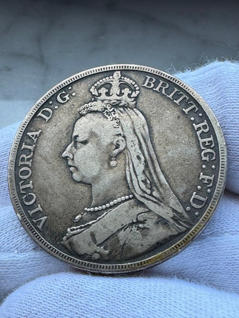 Verenigd Koninkrijk - 1 Crown 1891 (Victoria, Zilver), Ophalen of Verzenden, Overige landen, Losse munt, Zilver
