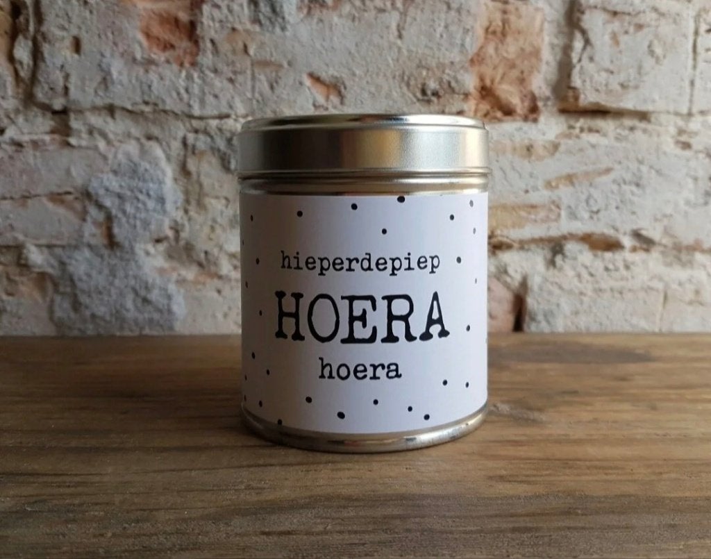 Blikje Hieper de piep hoera, Ophalen of Verzenden, Nieuw, Feestartikel, Verjaardag